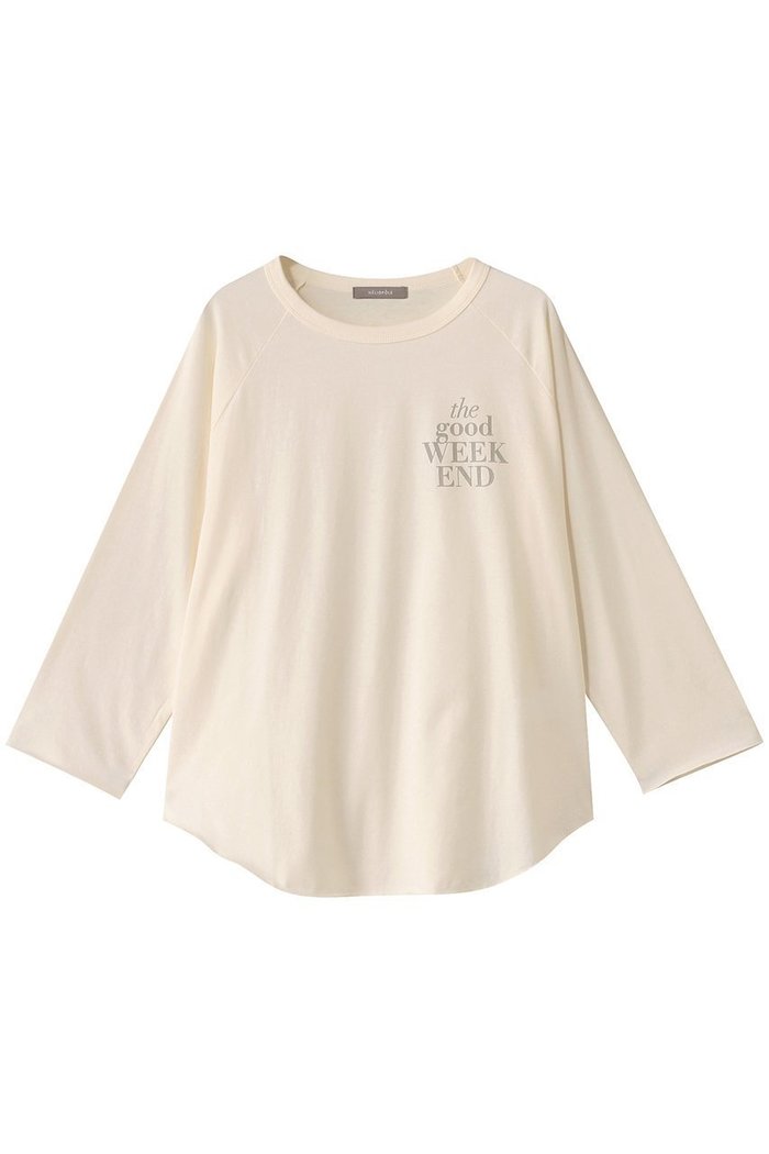 【エリオポール/heliopole】のロゴラグランスリーブTシャツ インテリア・キッズ・メンズ・レディースファッション・服の通販 founy(ファニー) https://founy.com/ ファッション Fashion レディースファッション Fashion for Women トップス・カットソー Cut & Sew Tops シャツ・ブラウス・オフィスカジュアル Elegant Blouses & Button-Ups ロングTシャツ・Tシャツ Longline T-Shirts & Tees カットソー・ベーシックTシャツ Cut-and-Sewn Tops / Stretch Tees & Basics シンプル Simple, Minimal スリーブ Sleeve, Long Sleeve / Short Sleeve デニム Denim, Jeans Material リラックス Relax, Relaxed Fit ロング Long, Long-Length |ID: prp329100004434774 ipo3291000000035060720