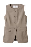 【ウィムガゼット/Whim Gazette】のクルーネックジレ 人気、トレンドファッション・服の通販 founy(ファニー) ファッション Fashion レディースファッション Fashion for Women アウター Coat / Outerwear Collection レディースジャケット・軽アウター Jackets シェイプ Shape, Slim Fit シンプル Simple, Minimal ジャケット Jacket, Outerwear フロント Front, Front Design ベスト Vest, Waistcoat エレガント 上品 Elegant |ID:prp329100004434778