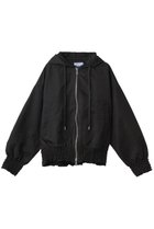 【メゾンスペシャル/MAISON SPECIAL】の【UNISEX】裾シャーリングフードブルゾン BLK(ブラック)|ID: prp329100004434783 ipo3291000000032957834