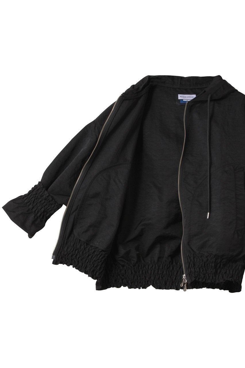 【メゾンスペシャル/MAISON SPECIAL】の【UNISEX】裾シャーリングフードブルゾン 人気、トレンドファッション・服の通販 founy(ファニー) 　ファッション　Fashion　レディースファッション　Fashion for Women　アウター　Coat / Outerwear Collection　レディースジャケット・軽アウター　Jackets　ブルゾンジャケット・スポーティアウター　Blouson Jackets　ユニセックス　Unisex, Genderless　シャーリング　Shirring, Ruched　ジップ　Zip, Zipper　ジャケット　Jacket, Outerwear　トレンド　Trend, Trending Now　ブルゾン　Blouson, Bomber Jacket　other-6|ID: prp329100004434783 ipo3291000000032957861
