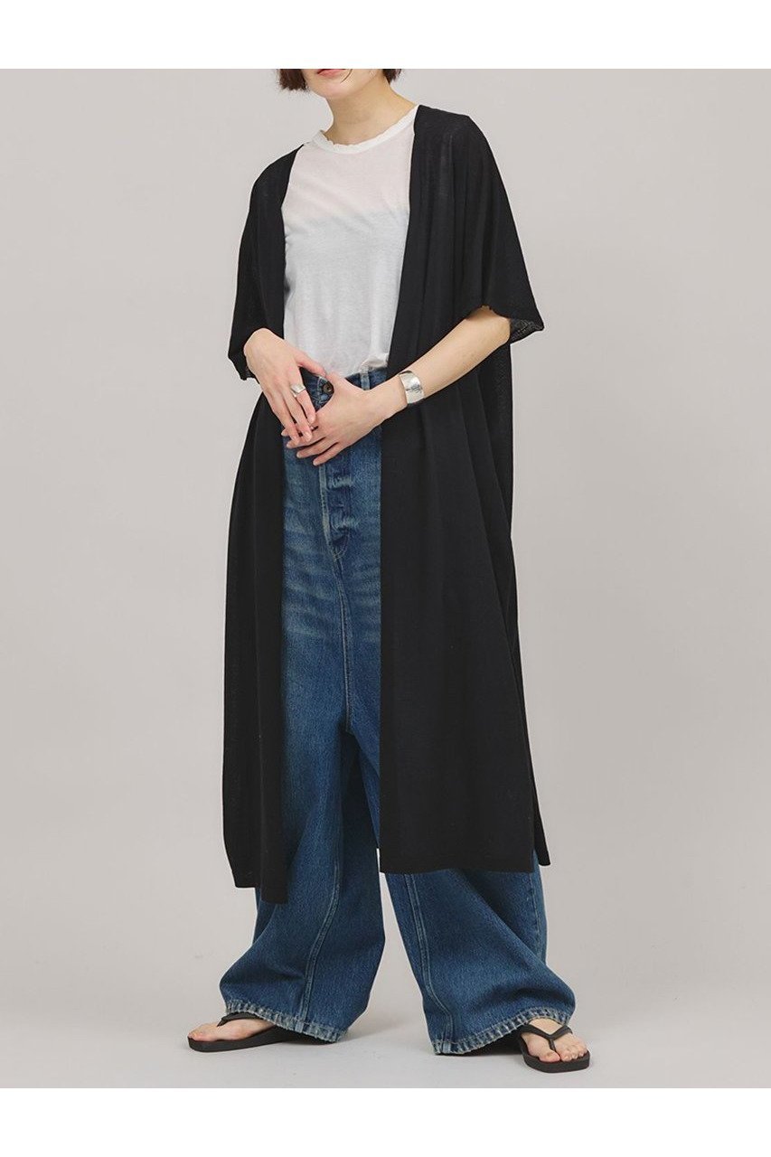 【カレンソロジー/Curensology】のシアーロングニットカーディガン インテリア・キッズ・メンズ・レディースファッション・服の通販 founy(ファニー) 　ファッション　Fashion　レディースファッション　WOMEN　トップス・カットソー　Tops/Tshirt　ニット　Knit Tops　カーディガン　Cardigans　おすすめ　Recommend　アクセサリー　Accessories　カーディガン　Cardigan　ガウン　Gown　キャミソール　Camisole　タンク　Tank　ミックス　Mix　NEW・新作・新着・新入荷　New Arrivals　ブラック|ID: prp329100004434784 ipo3291000000030979390