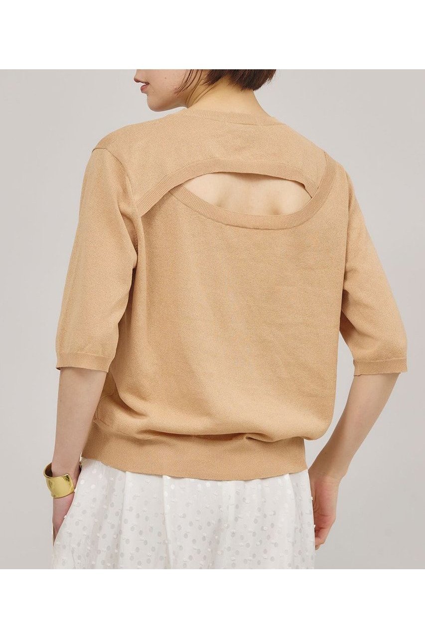 【カレンソロジー/Curensology】のバックコンシャスニットプルオーバー インテリア・キッズ・メンズ・レディースファッション・服の通販 founy(ファニー) 　ファッション　Fashion　レディースファッション　WOMEN　トップス・カットソー　Tops/Tshirt　ニット　Knit Tops　プルオーバー　Pullover　アクセサリー　Accessories　サマー　Summer　スリット　Slit　ボトム　Bottom　夏　Summer　NEW・新作・新着・新入荷　New Arrivals　ベージュ|ID: prp329100004434785 ipo3291000000030979394