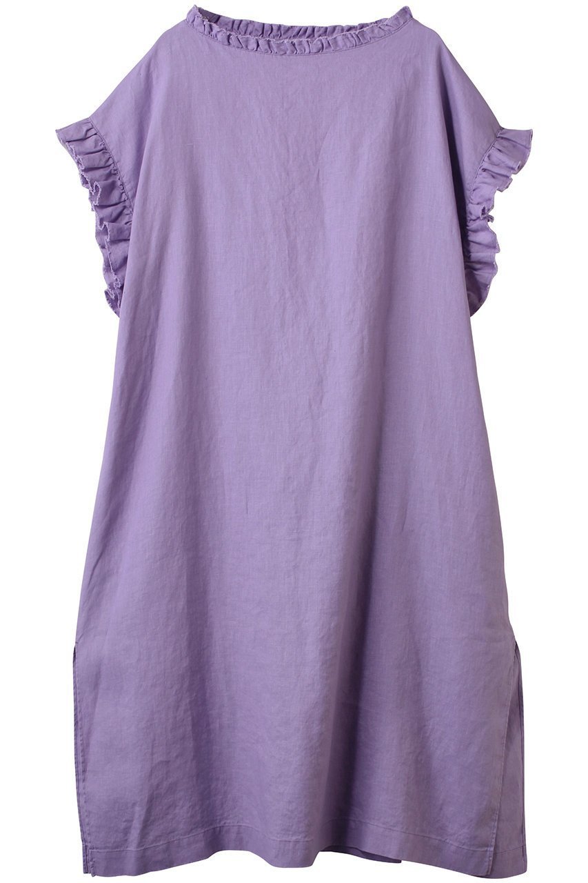 【ハウス オブ ロータス/HOUSE OF LOTUS】のリネンフリルワンピース 人気、トレンドファッション・服の通販 founy(ファニー) 　ファッション　Fashion　レディースファッション　Fashion for Women　ワンピース　Dresses　チュニック　Tunic Tops & Dresses　おすすめ　Recommended / Our Picks　スリット　Slit, Slit Detail　チュニック　Tunic, Long Top　フリル　Frill, Ruffle　フリンジ　Fringe, Tassel　ロング　Long, Long-Length　今季　This Season, Current Season　 other-1|ID: prp329100004434791 ipo3291000000032856463