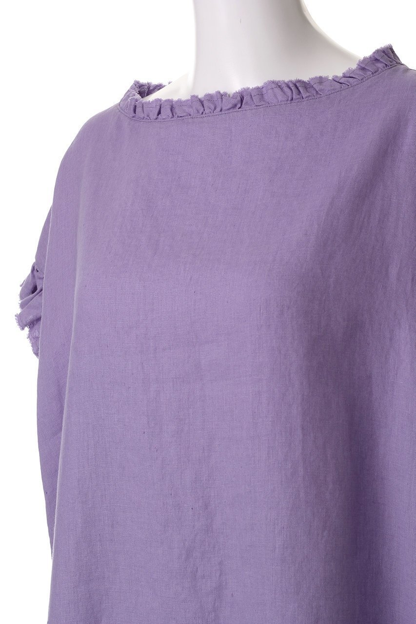 【ハウス オブ ロータス/HOUSE OF LOTUS】のリネンフリルワンピース 人気、トレンドファッション・服の通販 founy(ファニー) 　ファッション　Fashion　レディースファッション　Fashion for Women　ワンピース　Dresses　チュニック　Tunic Tops & Dresses　おすすめ　Recommended / Our Picks　スリット　Slit, Slit Detail　チュニック　Tunic, Long Top　フリル　Frill, Ruffle　フリンジ　Fringe, Tassel　ロング　Long, Long-Length　今季　This Season, Current Season　other-5|ID: prp329100004434791 ipo3291000000032856515