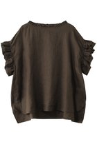 【ハウス オブ ロータス/HOUSE OF LOTUS】のリネンフリルブラウス 人気、トレンドファッション・服の通販 founy(ファニー) ファッション Fashion レディースファッション Fashion for Women トップス・カットソー Cut & Sew Tops シャツ・ブラウス・オフィスカジュアル Elegant Blouses & Button-Ups サマー Summer, Summer Style ショート Short, Short Length スリーブ Sleeve, Long Sleeve / Short Sleeve パターン Pattern, Design Print フリル Frill, Ruffle リネン Linen, Linen Fabric リラックス Relax, Relaxed Fit 定番 Standard, Basic Item thumbnail ダークブラウン|ID: prp329100004434792 ipo3291000000032770001