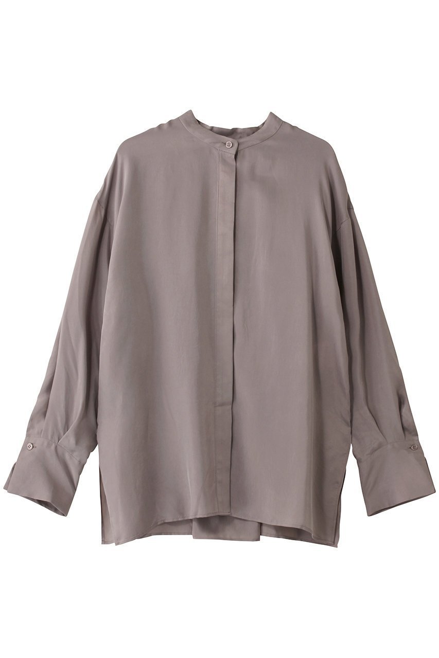 【プルミエ アロンディスモン/1er Arrondissement】のキュプラフィブリルシャツ 人気、トレンドファッション・服の通販 founy(ファニー) 　ファッション　Fashion　レディースファッション　Fashion for Women　トップス・カットソー　Cut & Sew Tops　シャツ・ブラウス・オフィスカジュアル　Elegant Blouses & Button-Ups　キュプラ　Cupro, Eco Fabric　シンプル　Simple, Minimal　スタイリッシュ　Stylish, Fashionable　スラックス　Slacks, Dress Pants　スリーブ　Sleeve, Long Sleeve / Short Sleeve　デニム　Denim, Jeans Material　フロント　Front, Front Design　ロング　Long, Long-Length　エレガント 上品　Elegant　 other-1|ID: prp329100004434796 ipo3291000000032853814