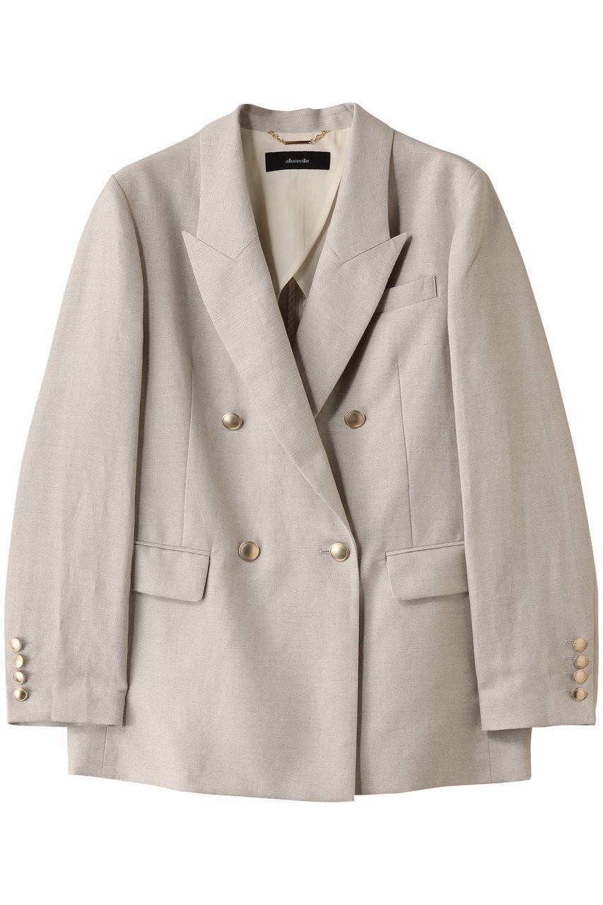 【アルアバイル/allureville】のシャークスキンダブルブレストジャケット インテリア・キッズ・メンズ・レディースファッション・服の通販 founy(ファニー) 　ファッション　Fashion　レディースファッション　WOMEN　アウター　Coat Outerwear　ジャケット　Jackets　おすすめ　Recommend　ジャケット　Jacket　セットアップ　Set Up　ダウン　Down　デニム　Denim　マニッシュ　Mannish　エレガント 上品　Elegant　再入荷　Restock/Back In Stock/Re Arrival　ベージュ|ID: prp329100004434799 ipo3291000000030979444