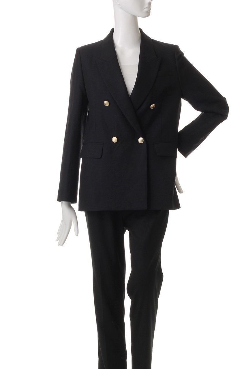 【アルアバイル/allureville】のシャークスキンダブルブレストジャケット 人気、トレンドファッション・服の通販 founy(ファニー) 　ファッション　Fashion　レディースファッション　WOMEN　アウター　Coat Outerwear　ジャケット　Jackets　おすすめ　Recommend　ジャケット　Jacket　セットアップ　Set Up　ダウン　Down　デニム　Denim　マニッシュ　Mannish　エレガント 上品　Elegant　再入荷　Restock/Back In Stock/Re Arrival　other-2|ID: prp329100004434799 ipo3291000000031258291