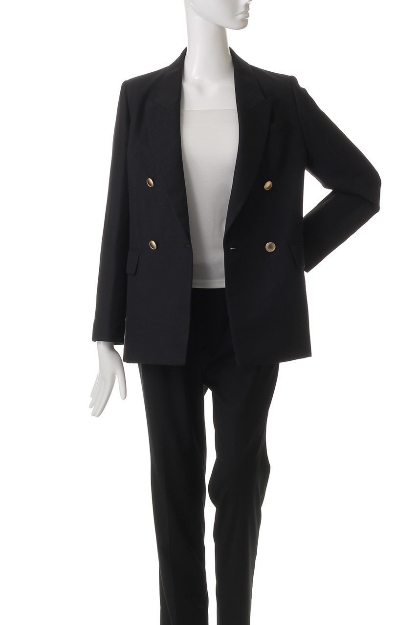 【アルアバイル/allureville】のシャークスキンダブルブレストジャケット 人気、トレンドファッション・服の通販 founy(ファニー) 　ファッション　Fashion　レディースファッション　WOMEN　アウター　Coat Outerwear　ジャケット　Jackets　おすすめ　Recommend　ジャケット　Jacket　セットアップ　Set Up　ダウン　Down　デニム　Denim　マニッシュ　Mannish　エレガント 上品　Elegant　再入荷　Restock/Back In Stock/Re Arrival　other-7|ID: prp329100004434799 ipo3291000000031326734