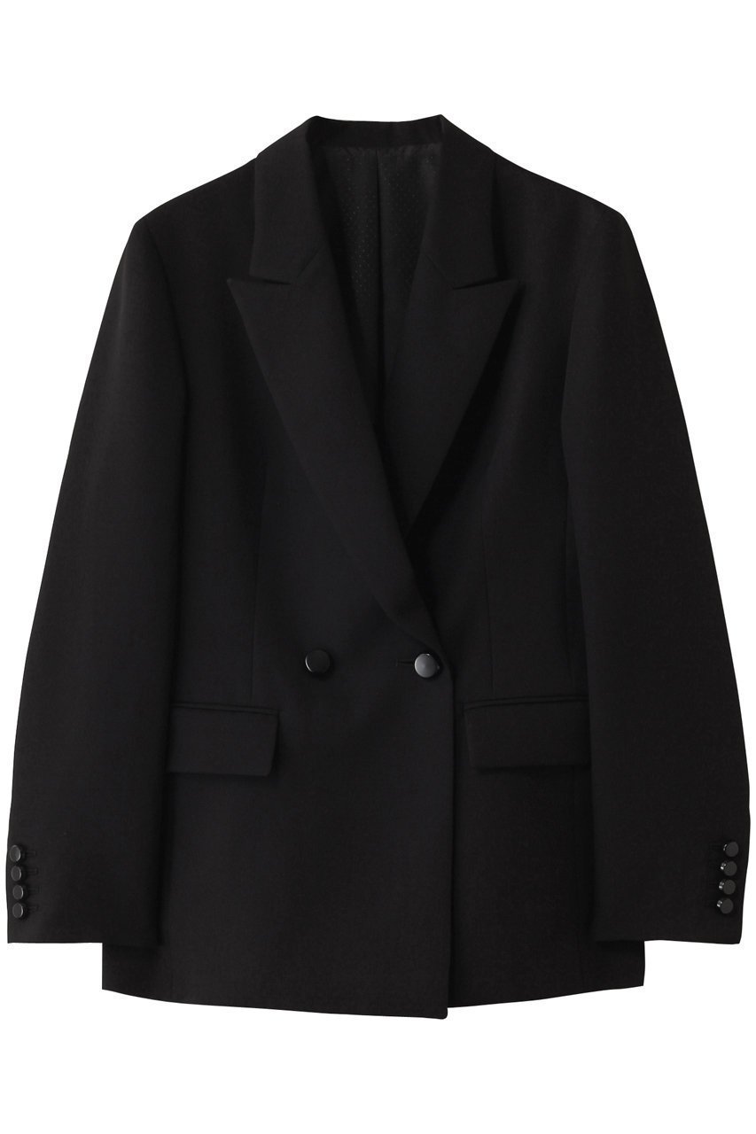 【アルアバイル/allureville】の【Loulou Willoughby】マットオックスダブルジャケット インテリア・キッズ・メンズ・レディースファッション・服の通販 founy(ファニー) 　ファッション　Fashion　レディースファッション　WOMEN　アウター　Coat Outerwear　ジャケット　Jackets　クラシック　Classic　ジャケット　Jacket　セットアップ　Set Up　ダウン　Down　ダブル　Double　デニム　Denim　トレンド　Trend　エレガント 上品　Elegant　ブラック|ID: prp329100004434800 ipo3291000000030979447