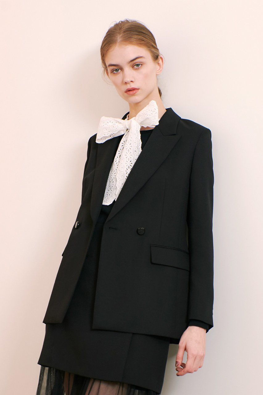 【アルアバイル/allureville】の【Loulou Willoughby】マットオックスダブルジャケット 人気、トレンドファッション・服の通販 founy(ファニー) 　ファッション　Fashion　レディースファッション　WOMEN　アウター　Coat Outerwear　ジャケット　Jackets　クラシック　Classic　ジャケット　Jacket　セットアップ　Set Up　ダウン　Down　ダブル　Double　デニム　Denim　トレンド　Trend　エレガント 上品　Elegant　other-8|ID: prp329100004434800 ipo3291000000031632107