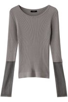 【アルアバイル/allureville】のシアーカフスラウンドNC プルオーバー 人気、トレンドファッション・服の通販 founy(ファニー) ファッション Fashion レディースファッション Fashion for Women トップス・カットソー Cut & Sew Tops ニット Knit Tops & Sweaters カジュアルプルオーバー・ニットトップス Pullovers & Knit Tops / Casual Pullovers インナー Innerwear シンプル Simple, Minimal ジャケット Jacket, Outerwear フィット Fit, Slim Fit フェミニン Feminine, Girly エレガント 上品 Elegant thumbnail ライトグレー|ID: prp329100004434801 ipo3291000000032938305