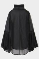 【ル フィル/LE PHIL】のシアーハイツイストフライスブラウス 人気、トレンドファッション・服の通販 founy(ファニー) ファッション Fashion レディースファッション Fashion for Women トップス・カットソー Cut & Sew Tops シャツ・ブラウス・オフィスカジュアル Elegant Blouses & Button-Ups インナー Innerwear エレガント 上品 Elegant カッティング Cutting Detail シンプル Simple, Minimal スリーブ Sleeve, Long Sleeve / Short Sleeve フィット Fit, Slim Fit フレア Flare, Flared ヘムライン Hemline, Bottom Cut ロング Long, Long-Length |ID:prp329100004434802