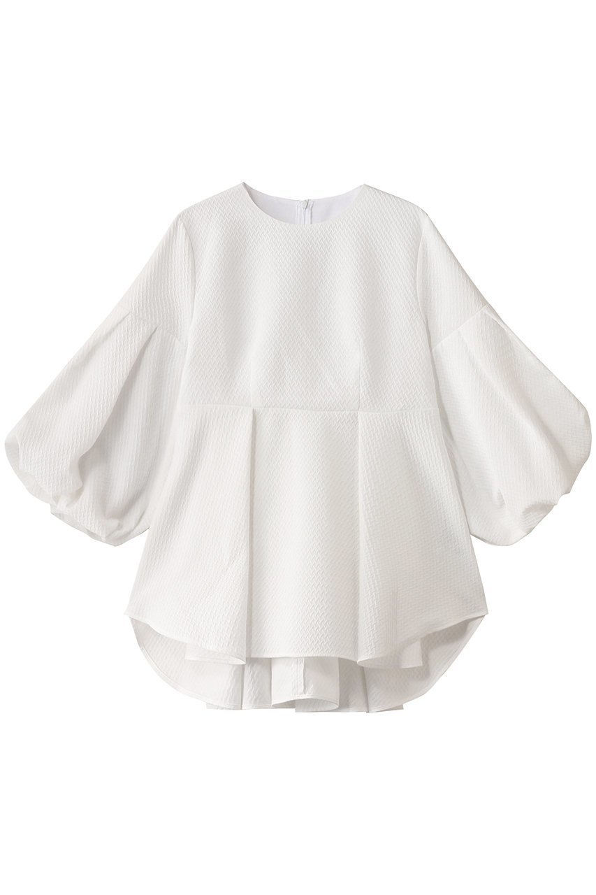 【ル フィル/LE PHIL】のジャガードブラウス インテリア・キッズ・メンズ・レディースファッション・服の通販 founy(ファニー) ファッション Fashion レディースファッション Fashion for Women トップス・カットソー Cut & Sew Tops シャツ・ブラウス・オフィスカジュアル Elegant Blouses & Button-Ups エレガント 上品 Elegant オケージョン Occasion Wear シンプル Simple, Minimal ジャカード/ジャガード Jacquard, Woven Pattern スリーブ Sleeve, Long Sleeve / Short Sleeve フォルム Silhouette, Form ヘムライン Hemline, Bottom Cut ロング Long, Long-Length ホワイト|ID: prp329100004434805 ipo3291000000032785018