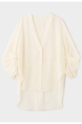 【ル フィル/LE PHIL】のVISオーガンジーブラウス 人気、トレンドファッション・服の通販 founy(ファニー) ファッション Fashion レディースファッション Fashion for Women トップス・カットソー Cut & Sew Tops シャツ・ブラウス・オフィスカジュアル Elegant Blouses & Button-Ups インナー Innerwear オーガンジー Organza Fabric カーディガン Cardigan, Knitwear ショート Short, Short Length シンプル Simple, Minimal スリーブ Sleeve, Long Sleeve / Short Sleeve フォルム Silhouette, Form |ID:prp329100004434807