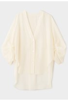 【ル フィル/LE PHIL】のVISオーガンジーブラウス 人気、トレンドファッション・服の通販 founy(ファニー) ファッション Fashion レディースファッション Fashion for Women トップス・カットソー Cut & Sew Tops シャツ・ブラウス・オフィスカジュアル Elegant Blouses & Button-Ups インナー Innerwear オーガンジー Organza Fabric カーディガン Cardigan, Knitwear ショート Short, Short Length シンプル Simple, Minimal スリーブ Sleeve, Long Sleeve / Short Sleeve フォルム Silhouette, Form thumbnail ホワイト|ID: prp329100004434807 ipo3291000000032848825