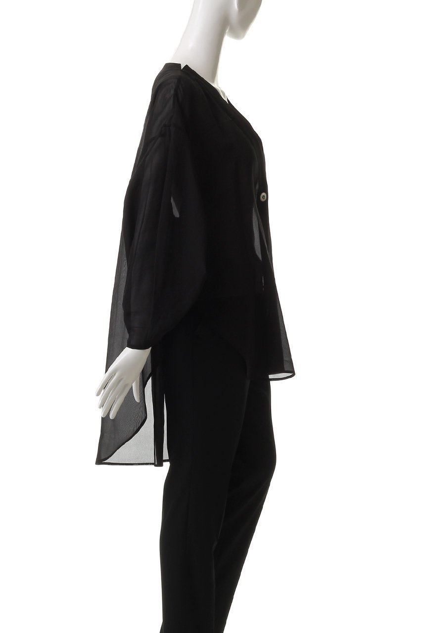 【ル フィル/LE PHIL】のVISオーガンジーブラウス 人気、トレンドファッション・服の通販 founy(ファニー) 　ファッション　Fashion　レディースファッション　Fashion for Women　トップス・カットソー　Cut & Sew Tops　シャツ・ブラウス・オフィスカジュアル　Elegant Blouses & Button-Ups　インナー　Innerwear　オーガンジー　Organza Fabric　カーディガン　Cardigan, Knitwear　ショート　Short, Short Length　シンプル　Simple, Minimal　スリーブ　Sleeve, Long Sleeve / Short Sleeve　フォルム　Silhouette, Form　other-3|ID: prp329100004434807 ipo3291000000032848840