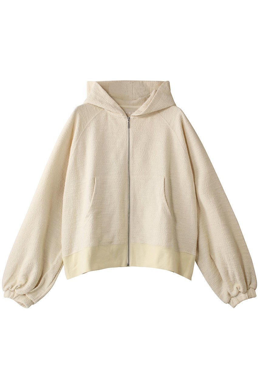 【スリー ドッツ/three dots】のツイーディーテリー フーディー インテリア・キッズ・メンズ・レディースファッション・服の通販 founy(ファニー) 　ファッション　Fashion　レディースファッション　WOMEN　トップス・カットソー　Tops/Tshirt　シャツ/ブラウス　Shirts/Blouses　パーカ　Sweats　ロング / Tシャツ　T-Shirts　スウェット　Sweat　カットソー　Cut and Sewn　ショート　Short　シンプル　Simple　デニム　Denim　トレンド　Trend　バランス　Balance　リラックス　Relax　ワイド　Wide　アイボリー|ID: prp329100004434813 ipo3291000000031617102