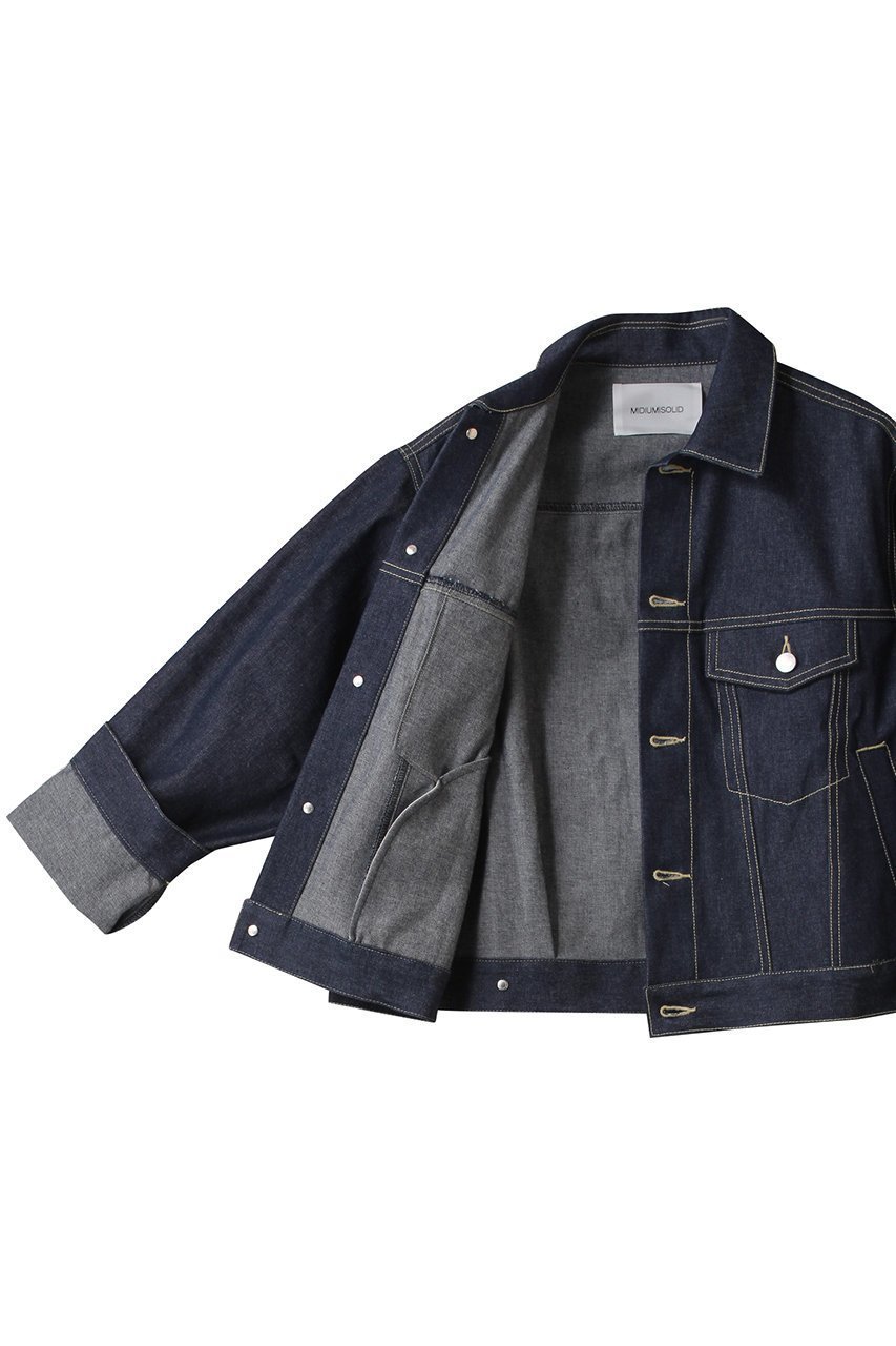 【ミディウミソリッド/MIDIUMISOLID】のshort denim JK.M ジャケット 人気、トレンドファッション・服の通販 founy(ファニー) 　ファッション　Fashion　レディースファッション　WOMEN　アウター　Coat Outerwear　ジャケット　Jackets　コンパクト　Compact　ショート　Short　シンプル　Simple　ジャケット　Jacket　デニム　Denim　トレンド　Trend　フロント　Front　ポケット　Pocket　other-6|ID: prp329100004434817 ipo3291000000031326769