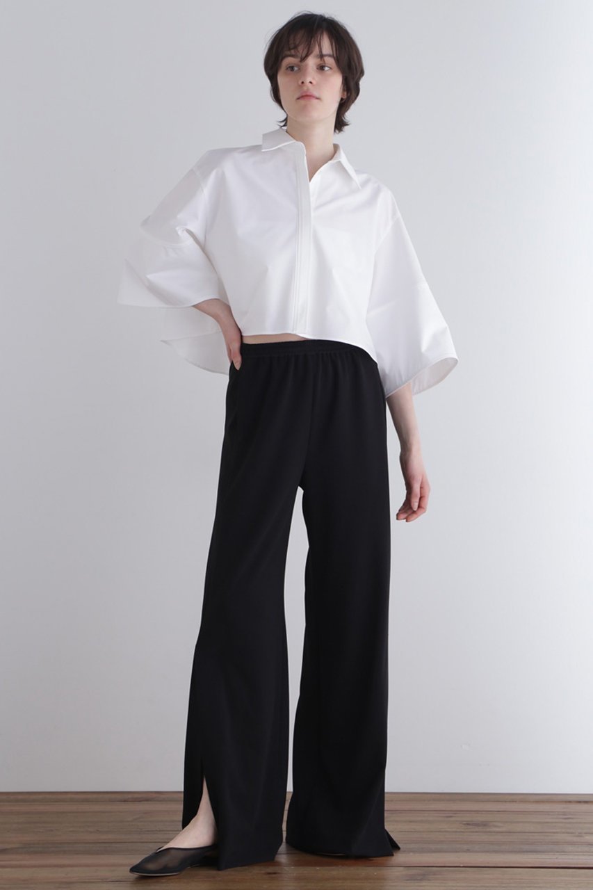 【ル フィル/LE PHIL】のバックメッシュSOLOTEX襟付きブラウス 人気、トレンドファッション・服の通販 founy(ファニー) 　ファッション　Fashion　レディースファッション　Fashion for Women　トップス・カットソー　Cut & Sew Tops　シャツ・ブラウス・オフィスカジュアル　Elegant Blouses & Button-Ups　バッグ　Bags　コンパクト　Compact, Small Size　ショート　Short, Short Length　ストレッチ　Stretch, Stretchy Fabric　スリーブ　Sleeve, Long Sleeve / Short Sleeve　バランス　Balance, Style Balance　メッシュ　Mesh, Net Fabric　other-5|ID: prp329100004434819 ipo3291000000032837620