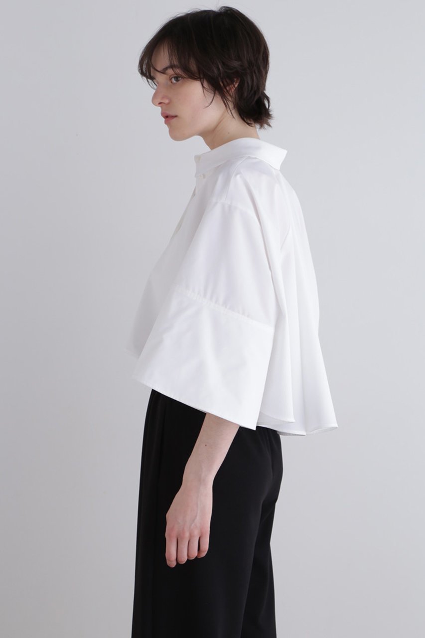 【ル フィル/LE PHIL】のバックメッシュSOLOTEX襟付きブラウス 人気、トレンドファッション・服の通販 founy(ファニー) 　ファッション　Fashion　レディースファッション　Fashion for Women　トップス・カットソー　Cut & Sew Tops　シャツ・ブラウス・オフィスカジュアル　Elegant Blouses & Button-Ups　バッグ　Bags　コンパクト　Compact, Small Size　ショート　Short, Short Length　ストレッチ　Stretch, Stretchy Fabric　スリーブ　Sleeve, Long Sleeve / Short Sleeve　バランス　Balance, Style Balance　メッシュ　Mesh, Net Fabric　other-6|ID: prp329100004434819 ipo3291000000032837626