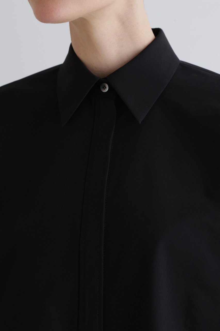 【ル フィル/LE PHIL】のバックメッシュSOLOTEX襟付きブラウス 人気、トレンドファッション・服の通販 founy(ファニー) 　ファッション　Fashion　レディースファッション　Fashion for Women　トップス・カットソー　Cut & Sew Tops　シャツ・ブラウス・オフィスカジュアル　Elegant Blouses & Button-Ups　バッグ　Bags　コンパクト　Compact, Small Size　ショート　Short, Short Length　ストレッチ　Stretch, Stretchy Fabric　スリーブ　Sleeve, Long Sleeve / Short Sleeve　バランス　Balance, Style Balance　メッシュ　Mesh, Net Fabric　other-2|ID: prp329100004434819 ipo3291000000035895282