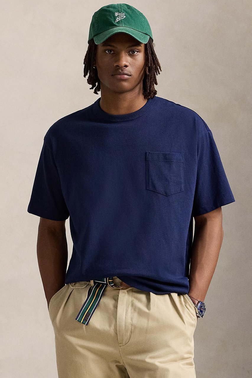 【ラルフローレン/RALPH LAUREN / MEN】の【MEN】【POLO RALPH LAUREN】ビッグ フィット ヘビーウェイト ジャージー Tシャツ 人気、トレンドファッション・服の通販 founy(ファニー) 　ファッション　Fashion　メンズファッション　Fashion for Men　トップス・カットソー　Cut & Sew Tops　メンズシャツ　Shirts　ショート　Short, Short Length　シンプル　Simple, Minimal　スリーブ　Sleeve, Long Sleeve / Short Sleeve　パッチ　Patch, Appliqué　ビッグ　Big, Oversized　フィット　Fit, Slim Fit　ポケット　Pocket, Pocket Detail　リラックス　Relax, Relaxed Fit　半袖　Short Sleeve, Half Sleeve　other-5|ID: prp329100004437795 ipo3291000000032862959