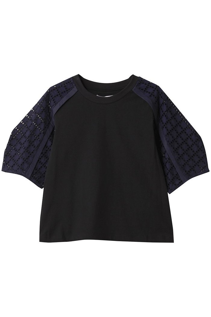 【スリーワン フィリップリム/3.1 Phillip Lim】のBRODERIE ANGLAISE コンボTシャツ インテリア・キッズ・メンズ・レディースファッション・服の通販 founy(ファニー) https://founy.com/ ファッション Fashion レディースファッション WOMEN トップス・カットソー Tops/Tshirt シャツ/ブラウス Shirts/Blouses ロング / Tシャツ T-Shirts カットソー Cut and Sewn ショート Short ジャケット Jacket スリーブ Sleeve センター Center デニム Denim モダン Modern NEW・新作・新着・新入荷 New Arrivals 無地 Plain Color |ID: prp329100004437802 ipo3291000000030996685