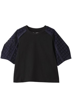 【スリーワン フィリップリム/3.1 Phillip Lim】 BRODERIE ANGLAISE コンボTシャツ人気、トレンドファッション・服の通販 founy(ファニー) ファッション Fashion レディースファッション WOMEN トップス・カットソー Tops/Tshirt シャツ/ブラウス Shirts/Blouses ロング / Tシャツ T-Shirts カットソー Cut and Sewn ショート Short ジャケット Jacket スリーブ Sleeve センター Center デニム Denim モダン Modern NEW・新作・新着・新入荷 New Arrivals 無地 Plain Color |ID:prp329100004437802