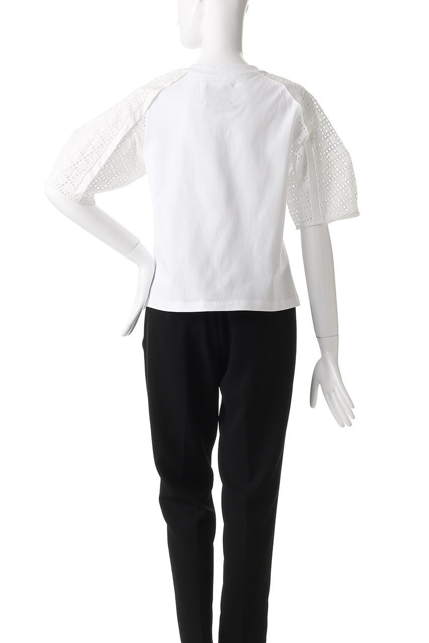 【スリーワン フィリップリム/3.1 Phillip Lim】のBRODERIE ANGLAISE コンボTシャツ 人気、トレンドファッション・服の通販 founy(ファニー) 　ファッション　Fashion　レディースファッション　WOMEN　トップス・カットソー　Tops/Tshirt　シャツ/ブラウス　Shirts/Blouses　ロング / Tシャツ　T-Shirts　カットソー　Cut and Sewn　ショート　Short　ジャケット　Jacket　スリーブ　Sleeve　センター　Center　デニム　Denim　モダン　Modern　無地　Plain Color　other-4|ID: prp329100004437802 ipo3291000000031256880