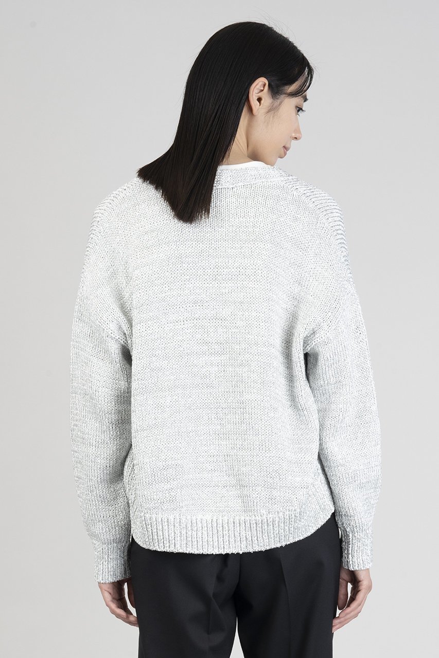 【エステータ/esteta】のテープヤーンニットカーディガン 人気、トレンドファッション・服の通販 founy(ファニー) 　ファッション　Fashion　レディースファッション　Fashion for Women　トップス・カットソー　Cut & Sew Tops　ニット　Knit Tops & Sweaters　カーディガン・羽織り　Layered Style Cardigans　カーディガン　Cardigan, Knitwear　ショート　Short, Short Length　リラックス　Relax, Relaxed Fit　夏　Summer　春　Spring　S/S・春夏　SS, Spring/Summer, Warm Season　other-6|ID: prp329100004437815 ipo3291000000032938656