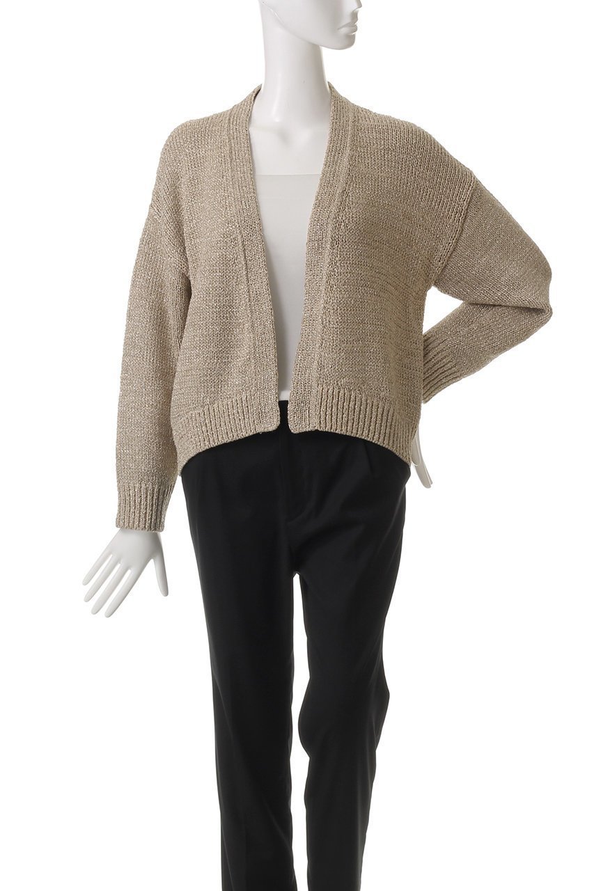 【エステータ/esteta】のテープヤーンニットカーディガン 人気、トレンドファッション・服の通販 founy(ファニー) 　ファッション　Fashion　レディースファッション　Fashion for Women　トップス・カットソー　Cut & Sew Tops　ニット　Knit Tops & Sweaters　カーディガン・羽織り　Layered Style Cardigans　カーディガン　Cardigan, Knitwear　ショート　Short, Short Length　リラックス　Relax, Relaxed Fit　再入荷　Restock / Back in Stock　夏　Summer　春　Spring　S/S・春夏　SS, Spring/Summer, Warm Season　other-2|ID: prp329100004437815 ipo3291000000035052160