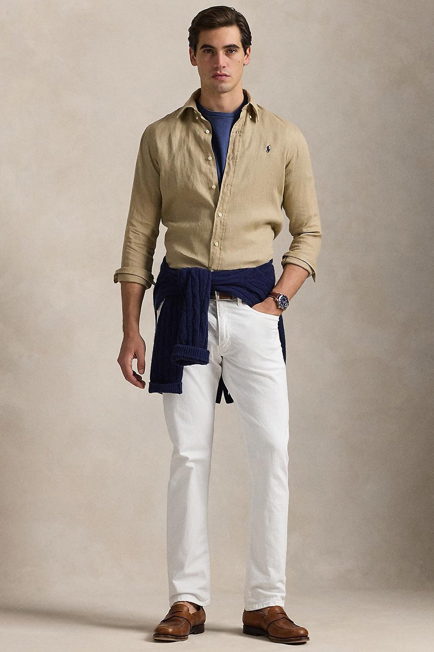 【ラルフローレン/RALPH LAUREN / MEN】の【MEN】【POLO RALPH LAUREN】カスタム フィット リネン シャツ 人気、トレンドファッション・服の通販 founy(ファニー) 　ファッション　Fashion　メンズファッション　Fashion for Men　カフス　Cuff Design　クラシック　Classic, Timeless Style　スリム　Slim, Slim Fit　スリーブ　Sleeve, Long Sleeve / Short Sleeve　フィット　Fit, Slim Fit　プリーツ　Pleats, Pleated　ボックス　Boxy, Box Shape　リネン　Linen, Linen Fabric　ロング　Long, Long-Length　エレガント 上品　Elegant　長袖　Long Sleeve, Full Sleeve　other-2|ID: prp329100004437817 ipo3291000000032853926