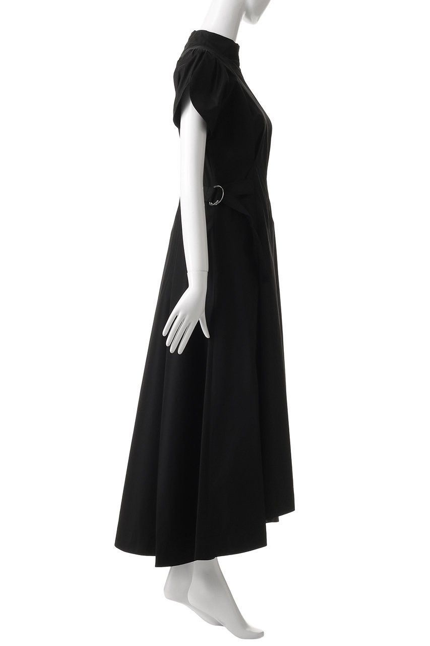【スリーワン フィリップリム/3.1 Phillip Lim】のパフスリーブ SIDE-TIE ポプリン フレアドレス 人気、トレンドファッション・服の通販 founy(ファニー) 　ファッション　Fashion　レディースファッション　Fashion for Women　ワンピース　Dresses　フォーマル・パーティードレス・結婚式用ドレス　Elegant & Casual Dresses　チュニック　Tunic Tops & Dresses　スリーブ　Sleeve, Long Sleeve / Short Sleeve　チュニック　Tunic, Long Top　ドレス　Dress, One-Piece　フレア　Flare, Flared　メタル　Metal, Metal Parts　モックネック　Mock Neck, Short Turtleneck　ロング　Long, Long-Length　エレガント 上品　Elegant　other-3|ID: prp329100004437835 ipo3291000000032871517