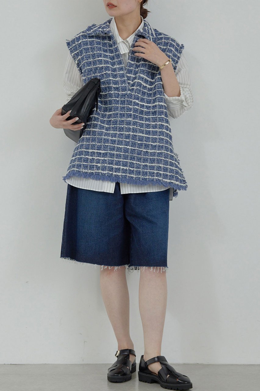 【ガリャルダガランテ/GALLARDAGALANTE】の【HERITANOVUM】ツイードベスト 人気、トレンドファッション・服の通販 founy(ファニー) 　ファッション　Fashion　レディースファッション　WOMEN　アウター　Coat Outerwear　ジャケット　Jackets　ジャケット　Jacket　スプリング　Spring　ツイード　Tweed　ベスト　Vest　ボトム　Bottom　other-2|ID: prp329100004437839 ipo3291000000031257103