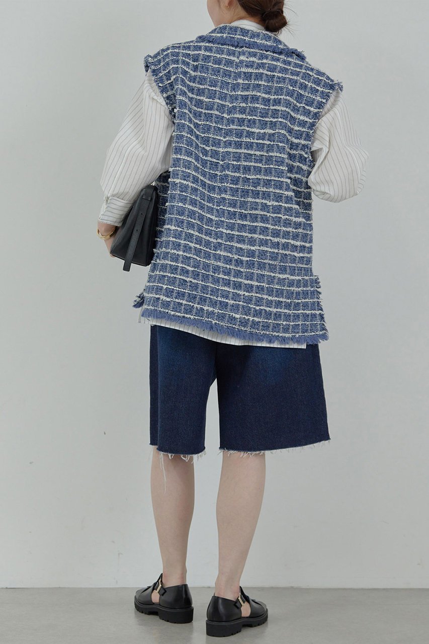 【ガリャルダガランテ/GALLARDAGALANTE】の【HERITANOVUM】ツイードベスト 人気、トレンドファッション・服の通販 founy(ファニー) 　ファッション　Fashion　レディースファッション　WOMEN　アウター　Coat Outerwear　ジャケット　Jackets　ジャケット　Jacket　スプリング　Spring　ツイード　Tweed　ベスト　Vest　ボトム　Bottom　other-4|ID: prp329100004437839 ipo3291000000031257107