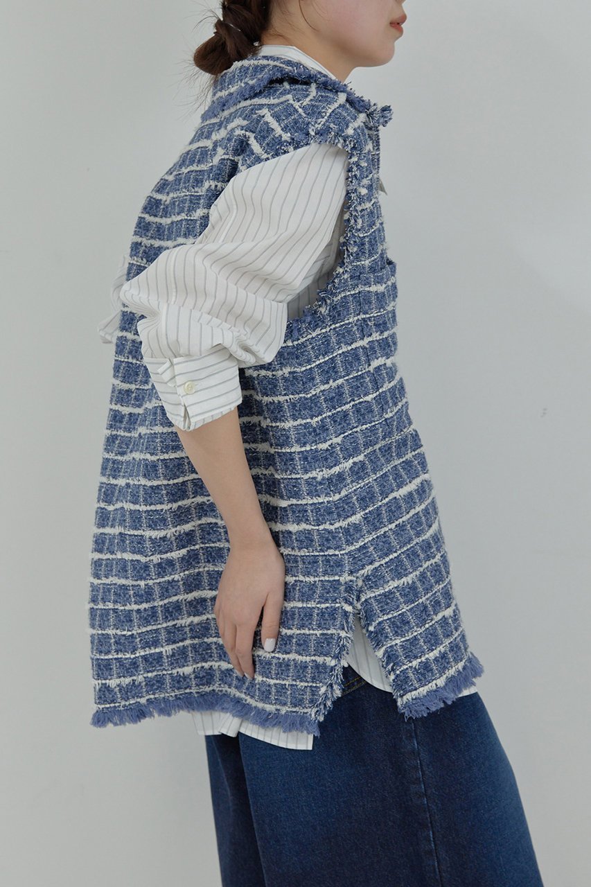 【ガリャルダガランテ/GALLARDAGALANTE】の【HERITANOVUM】ツイードベスト 人気、トレンドファッション・服の通販 founy(ファニー) 　ファッション　Fashion　レディースファッション　WOMEN　アウター　Coat Outerwear　ジャケット　Jackets　ジャケット　Jacket　スプリング　Spring　ツイード　Tweed　ベスト　Vest　ボトム　Bottom　other-7|ID: prp329100004437839 ipo3291000000031326300