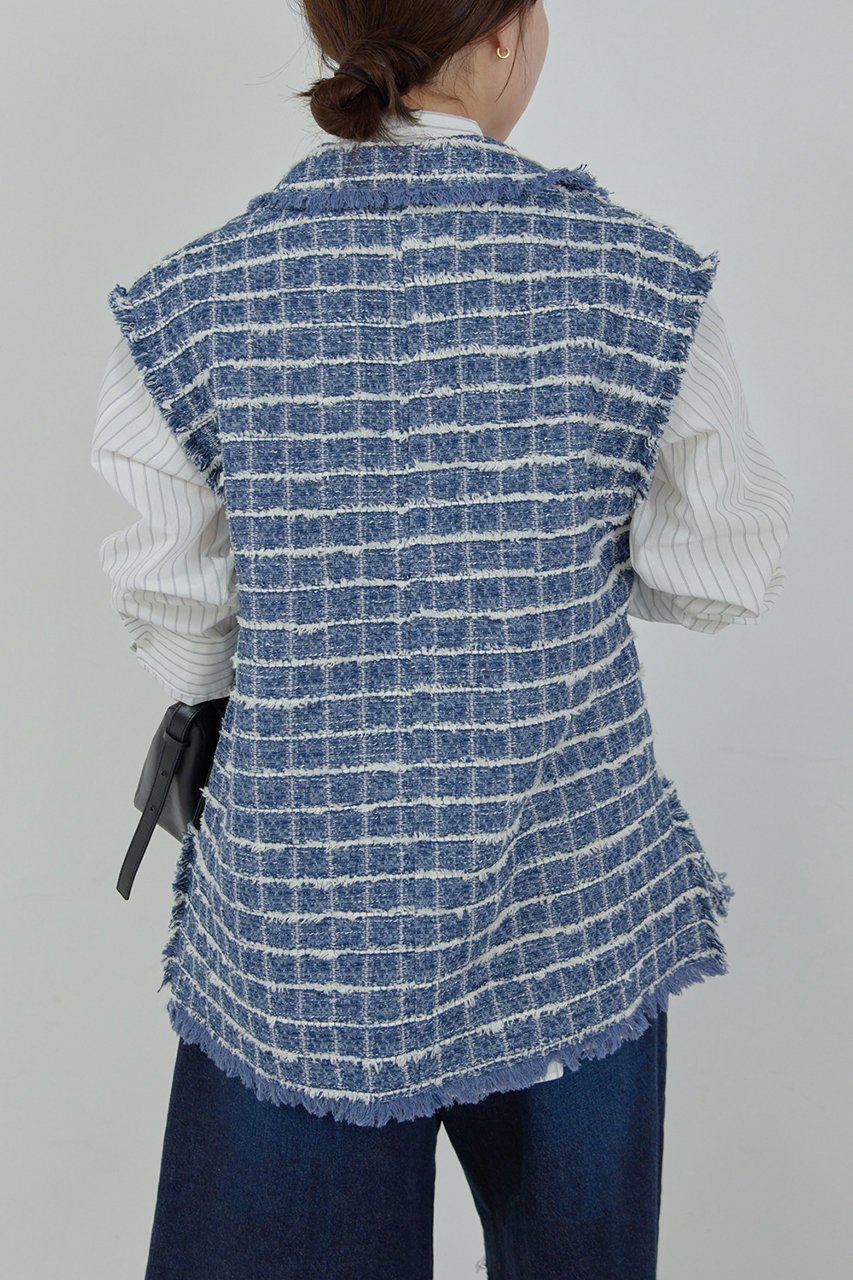 【ガリャルダガランテ/GALLARDAGALANTE】の【HERITANOVUM】ツイードベスト 人気、トレンドファッション・服の通販 founy(ファニー) 　ファッション　Fashion　レディースファッション　WOMEN　アウター　Coat Outerwear　ジャケット　Jackets　ジャケット　Jacket　スプリング　Spring　ツイード　Tweed　ベスト　Vest　ボトム　Bottom　other-8|ID: prp329100004437839 ipo3291000000031326301