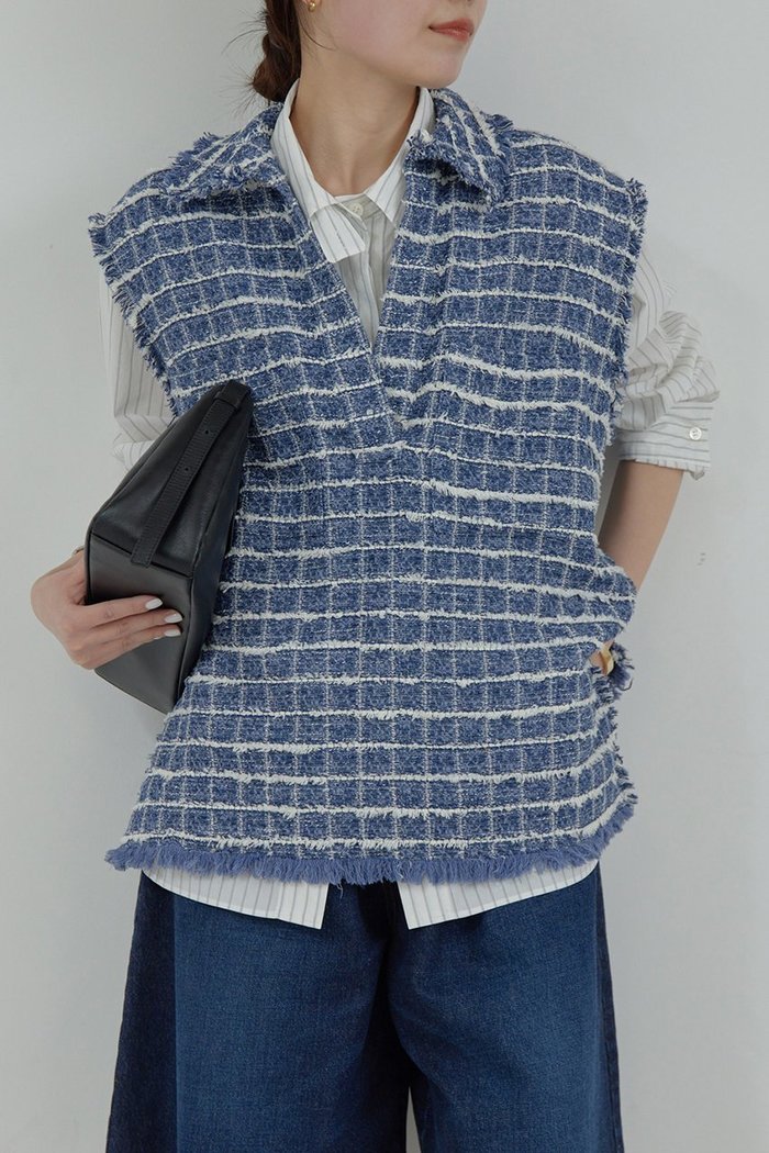 【ガリャルダガランテ/GALLARDAGALANTE】の【HERITANOVUM】ツイードベスト インテリア・キッズ・メンズ・レディースファッション・服の通販 founy(ファニー) https://founy.com/ ファッション Fashion レディースファッション Fashion for Women アウター Coat / Outerwear Collection レディースジャケット・軽アウター Jackets ジャケット Jacket, Outerwear スプリング Spring, Spring Collection ツイード Twill, Twill Weave ベスト Vest, Waistcoat ボトム Bottoms, Lower Wear 再入荷 Restock / Back in Stock |ID: prp329100004437839 ipo3291000000032685418
