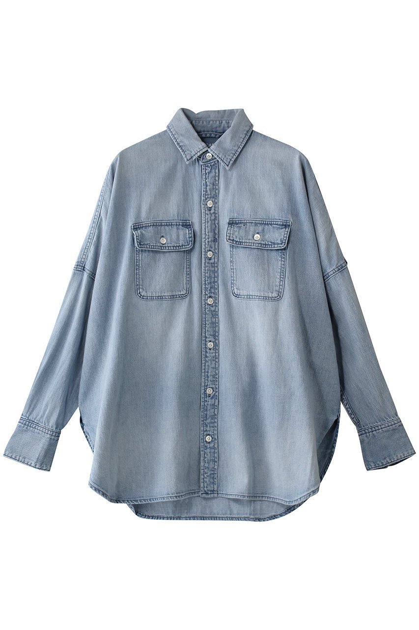 【レッドカード トーキョー/RED CARD TOKYO】のBrooklyn デニムシャツ 人気、トレンドファッション・服の通販 founy(ファニー) 　ファッション　Fashion　レディースファッション　Fashion for Women　トップス・カットソー　Cut & Sew Tops　シャツ・ブラウス・オフィスカジュアル　Elegant Blouses & Button-Ups　ショルダー　Shoulder, Shoulder Strap　スリーブ　Sleeve, Long Sleeve / Short Sleeve　デニム　Denim, Jeans Material　ドロップ　Drop Shoulder, Dropped Style　ロング　Long, Long-Length　夏　Summer　春　Spring　S/S・春夏　SS, Spring/Summer, Warm Season　 other-1|ID: prp329100004437852 ipo3291000000032808530