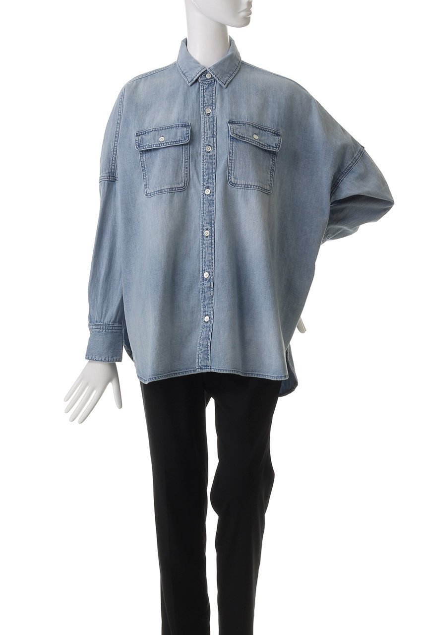 【レッドカード トーキョー/RED CARD TOKYO】のBrooklyn デニムシャツ 人気、トレンドファッション・服の通販 founy(ファニー) 　ファッション　Fashion　レディースファッション　Fashion for Women　トップス・カットソー　Cut & Sew Tops　シャツ・ブラウス・オフィスカジュアル　Elegant Blouses & Button-Ups　ショルダー　Shoulder, Shoulder Strap　スリーブ　Sleeve, Long Sleeve / Short Sleeve　デニム　Denim, Jeans Material　ドロップ　Drop Shoulder, Dropped Style　ロング　Long, Long-Length　夏　Summer　春　Spring　S/S・春夏　SS, Spring/Summer, Warm Season　other-2|ID: prp329100004437852 ipo3291000000032808532