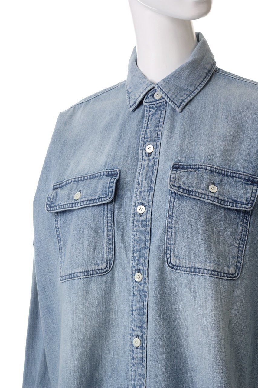 【レッドカード トーキョー/RED CARD TOKYO】のBrooklyn デニムシャツ 人気、トレンドファッション・服の通販 founy(ファニー) 　ファッション　Fashion　レディースファッション　Fashion for Women　トップス・カットソー　Cut & Sew Tops　シャツ・ブラウス・オフィスカジュアル　Elegant Blouses & Button-Ups　ショルダー　Shoulder, Shoulder Strap　スリーブ　Sleeve, Long Sleeve / Short Sleeve　デニム　Denim, Jeans Material　ドロップ　Drop Shoulder, Dropped Style　ロング　Long, Long-Length　夏　Summer　春　Spring　S/S・春夏　SS, Spring/Summer, Warm Season　other-5|ID: prp329100004437852 ipo3291000000032808535