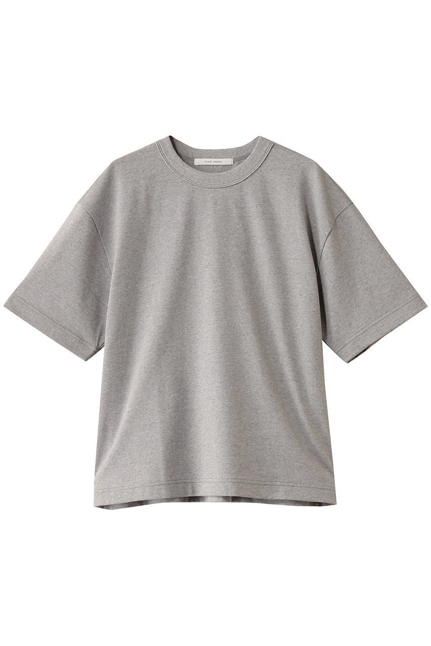 【プレインピープル/PLAIN PEOPLE】のリサイクルコットンTシャツ インテリア・キッズ・メンズ・レディースファッション・服の通販 founy(ファニー) 　ファッション　Fashion　レディースファッション　WOMEN　トップス・カットソー　Tops/Tshirt　シャツ/ブラウス　Shirts/Blouses　ロング / Tシャツ　T-Shirts　カットソー　Cut and Sewn　なめらか　Smooth　インナー　Inner　ショート　Short　シンプル　Simple　ジャケット　Jacket　スリーブ　Sleeve　パッチワーク　Patchwork　NEW・新作・新着・新入荷　New Arrivals　杢グレー|ID: prp329100004437861 ipo3291000000030996856