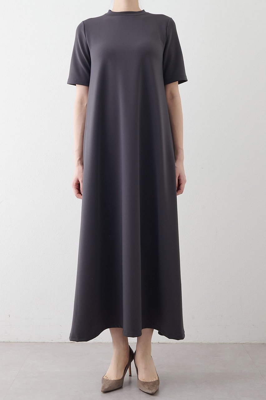 【ウィムガゼット/Whim Gazette】のポンチフレアワンピース 人気、トレンドファッション・服の通販 founy(ファニー) 　ファッション　Fashion　レディースファッション　Fashion for Women　ワンピース　Dresses　チュニック　Tunic Tops & Dresses　なめらか　Smooth, Silky Texture　エレガント 上品　Elegant　ストレッチ　Stretch, Stretchy Fabric　スマート　Smart, Elegant　チュニック　Tunic, Long Top　モダン　Modern, Contemporary　ロング　Long, Long-Length　半袖　Short Sleeve, Half Sleeve　other-7|ID: prp329100004437863 ipo3291000000032871319