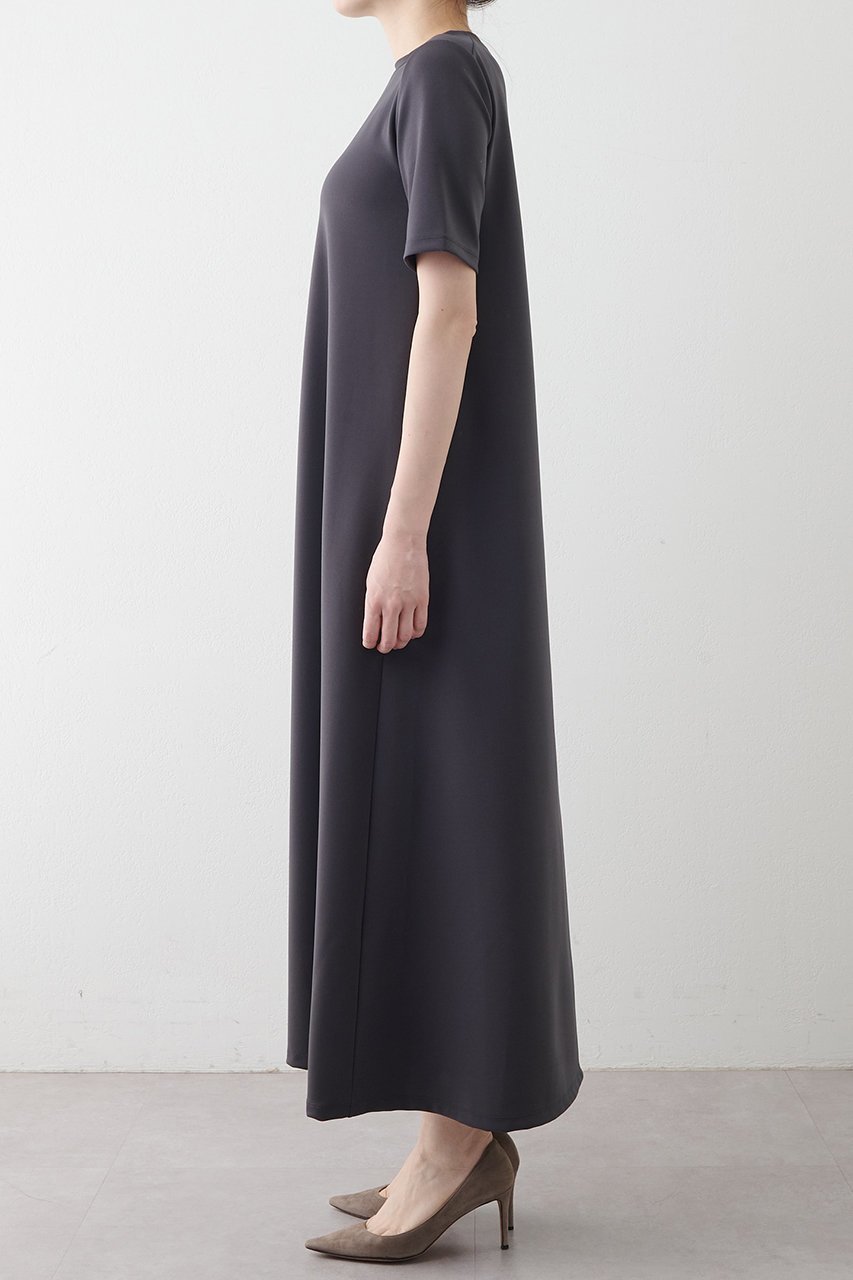 【ウィムガゼット/Whim Gazette】のポンチフレアワンピース 人気、トレンドファッション・服の通販 founy(ファニー) 　ファッション　Fashion　レディースファッション　Fashion for Women　ワンピース　Dresses　チュニック　Tunic Tops & Dresses　なめらか　Smooth, Silky Texture　エレガント 上品　Elegant　ストレッチ　Stretch, Stretchy Fabric　スマート　Smart, Elegant　チュニック　Tunic, Long Top　モダン　Modern, Contemporary　ロング　Long, Long-Length　半袖　Short Sleeve, Half Sleeve　other-8|ID: prp329100004437863 ipo3291000000032871325