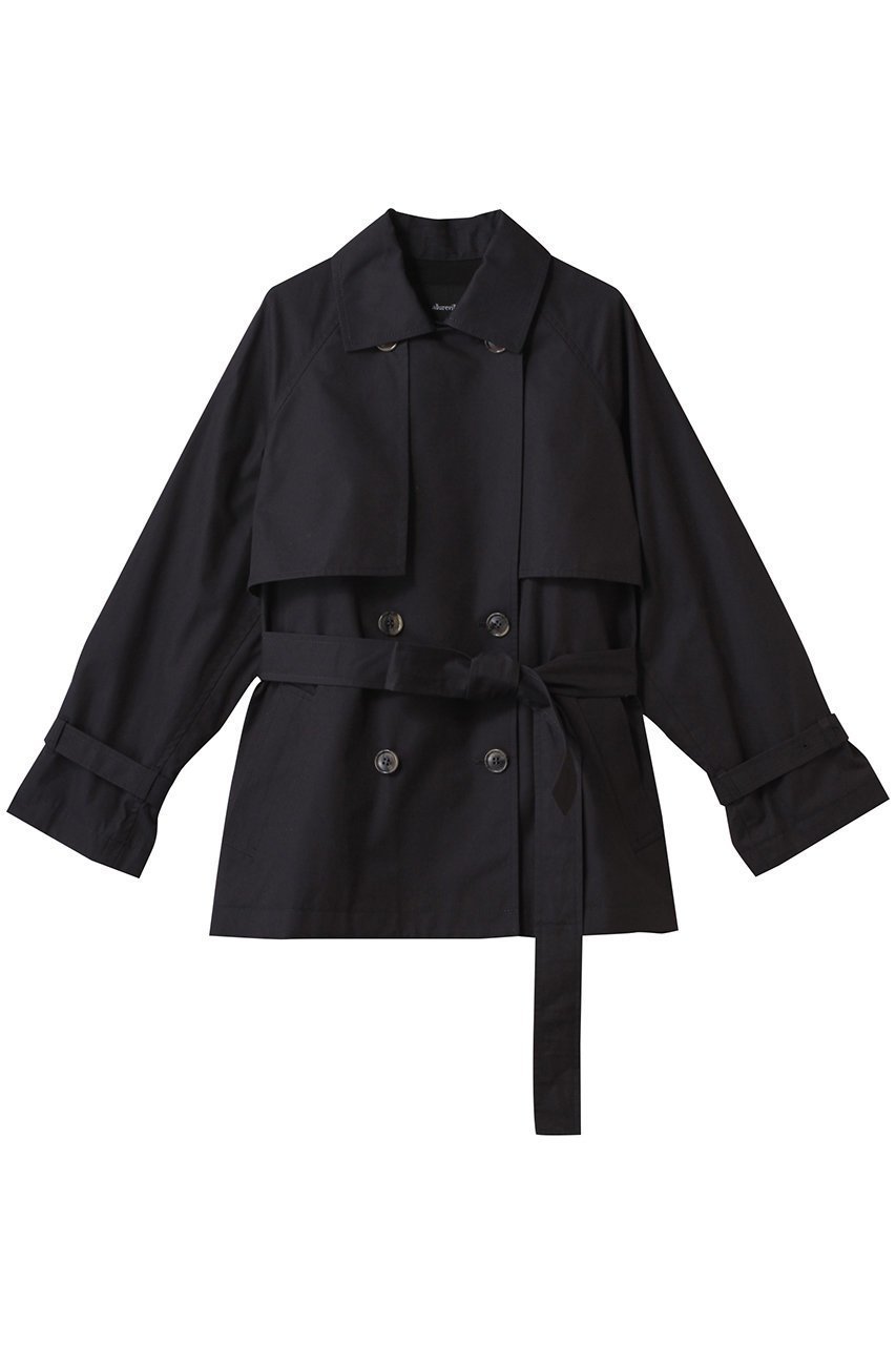 【アルアバイル/allureville】のスーピマコットンミドルトレンチコート インテリア・キッズ・メンズ・レディースファッション・服の通販 founy(ファニー) 　ファッション　Fashion　レディースファッション　Ladies' Fashion Online　アウター　Coat Outerwear　コート　Coats　トレンチコート　Trench Coats　クラシック　Classic　ショート　Short　ダブル　Double　トレンチ　Trench　トレンド　Trend　ミドル　Middle　再入荷　Restock/Back In Stock/Re Arrival　ネイビー|ID: prp329100004437864 ipo3291000000032684357