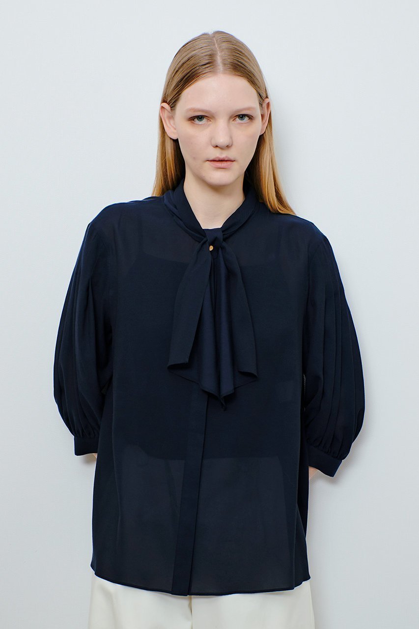 【アルアバイル/allureville】のキュプラコットンスカーフタイブラウス 人気、トレンドファッション・服の通販 founy(ファニー) 　ファッション　Fashion　レディースファッション　Fashion for Women　トップス・カットソー　Cut & Sew Tops　シャツ・ブラウス・オフィスカジュアル　Elegant Blouses & Button-Ups　エレガント 上品　Elegant　キュプラ　Cupro, Eco Fabric　スカーフ　Scarf, Neckwear　スリーブ　Sleeve, Long Sleeve / Short Sleeve　ロング　Long, Long-Length　other-6|ID: prp329100004437865 ipo3291000000032707088