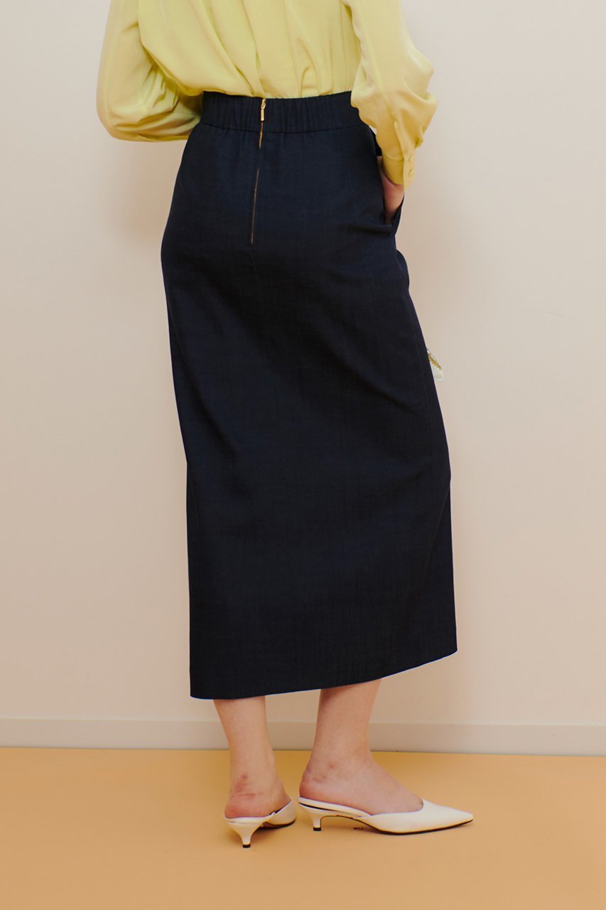 【アルアバイル/allureville】のデニムライクスリットスカート 人気、トレンドファッション・服の通販 founy(ファニー) 　ファッション　Fashion　レディースファッション　WOMEN　スカート　Skirt　ロングスカート　Long Skirt　シンプル　Simple　ストレート　Straight　スリット　Slit　タイトスカート　Tight Skirt　デニム　Denim　ロング　Long　other-8|ID: prp329100004437866 ipo3291000000031887945