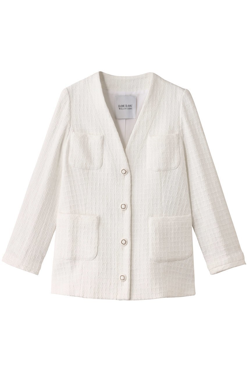 【アルアバイル/allureville】の【Loulou Willoughby】スラブツイードロングジャケット 人気、トレンドファッション・服の通販 founy(ファニー) ファッション Fashion レディースファッション Fashion for Women アウター Coat / Outerwear Collection レディースジャケット・軽アウター Jackets クラシカル Classical, Vintage-Inspired ジャケット Jacket, Outerwear ツイード Twill, Twill Weave デニム Denim, Jeans Material ポケット Pocket, Pocket Detail ロング Long, Long-Length エレガント 上品 Elegant 再入荷 Restock / Back in Stock 春 Spring other-1|ID: prp329100004437870 ipo3291000000035054410