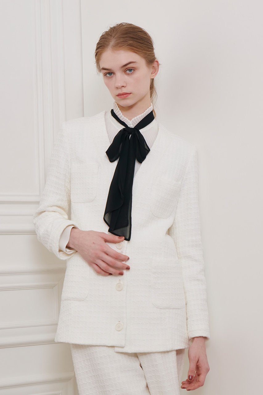 【アルアバイル/allureville】の【Loulou Willoughby】スラブツイードロングジャケット 人気、トレンドファッション・服の通販 founy(ファニー) ファッション Fashion レディースファッション Fashion for Women アウター Coat / Outerwear Collection レディースジャケット・軽アウター Jackets クラシカル Classical, Vintage-Inspired ジャケット Jacket, Outerwear ツイード Twill, Twill Weave デニム Denim, Jeans Material ポケット Pocket, Pocket Detail ロング Long, Long-Length エレガント 上品 Elegant 再入荷 Restock / Back in Stock 春 Spring other-8|ID: prp329100004437870 ipo3291000000035054418